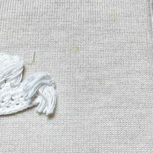 Raquel Allegra Merino Wool Cardigan Cotton Crochet Joshua Tree Rabbit Size 0/XS - Picture 5 of 6